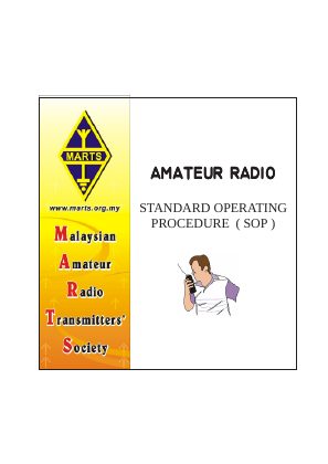 First page of SOP Radio Amatur (Bahasa Melayu)