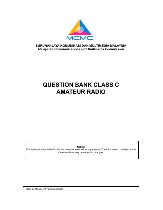 First page of MCMC Question Bank Class C